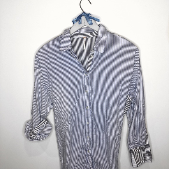 Free People Striped Lakehouse Oversized Hi-Low - Picture 8 of 8